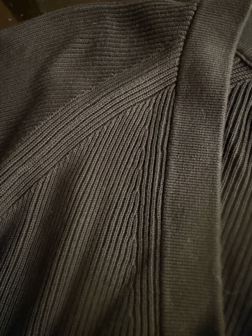 COS Navy Ribbed Button-Front Cardigan - Picture 3 of 3